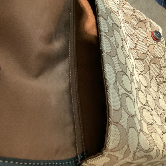 NWOT Coach Burnt Orange/Brown Leather w/Coach monogram fabric main image 12